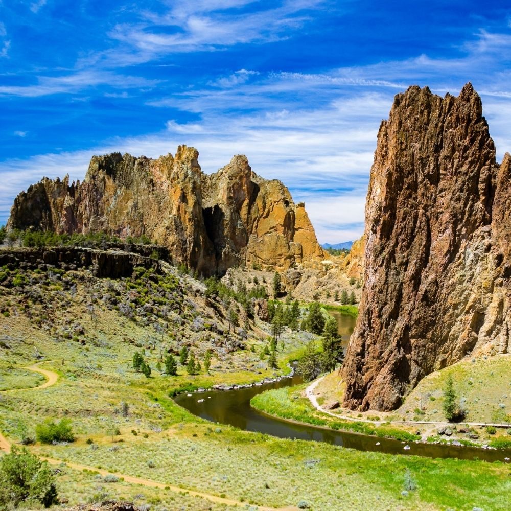 rock climbing at Smith Rock Oregon